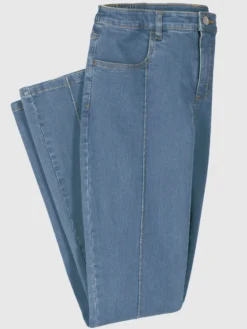 Jeans mit streckender Biese