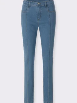 Jeans mit streckender Biese