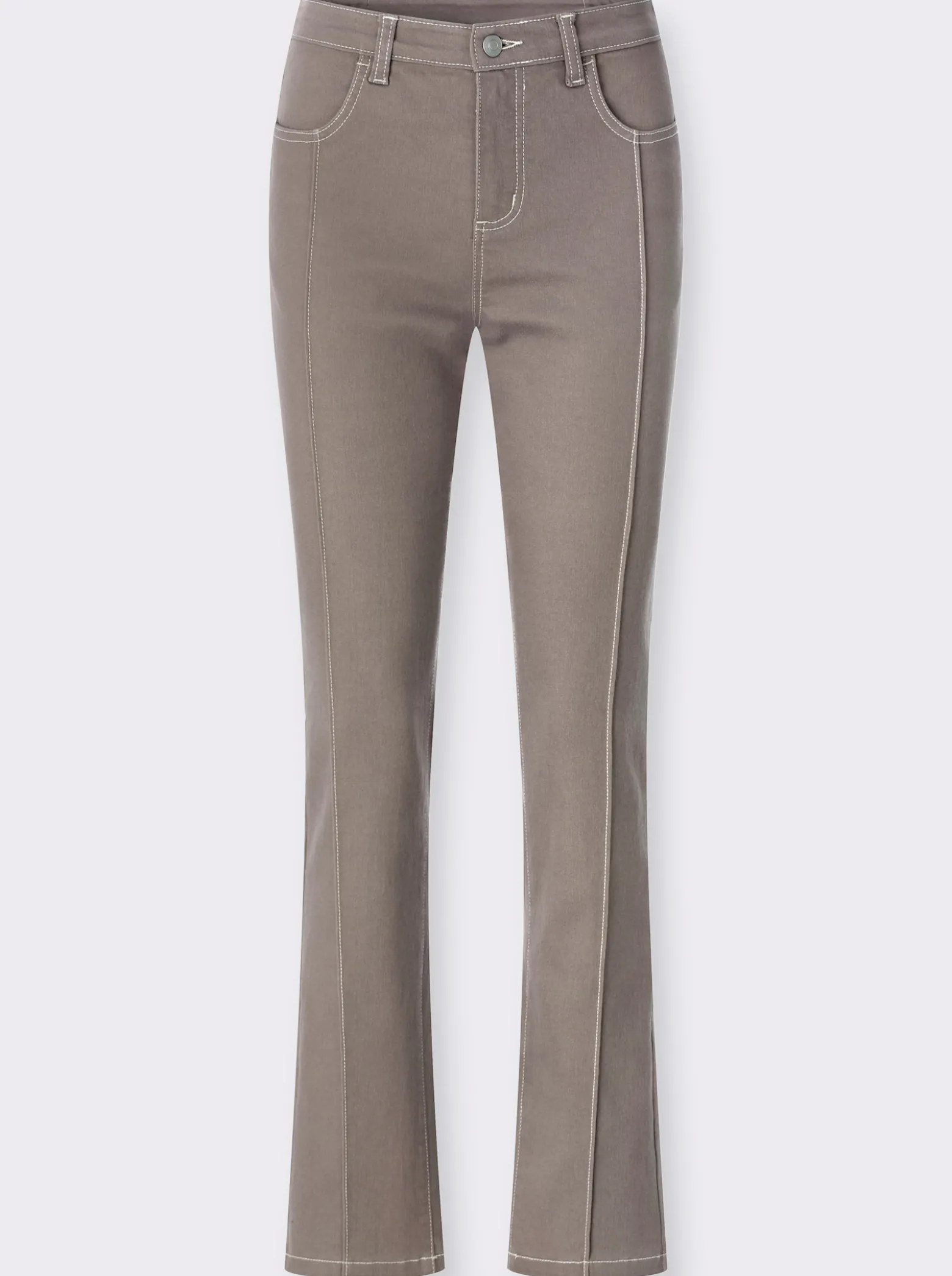 Jeans mit streckender Biese