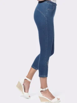 7/8-Jeans mit Trachten-Stickerei