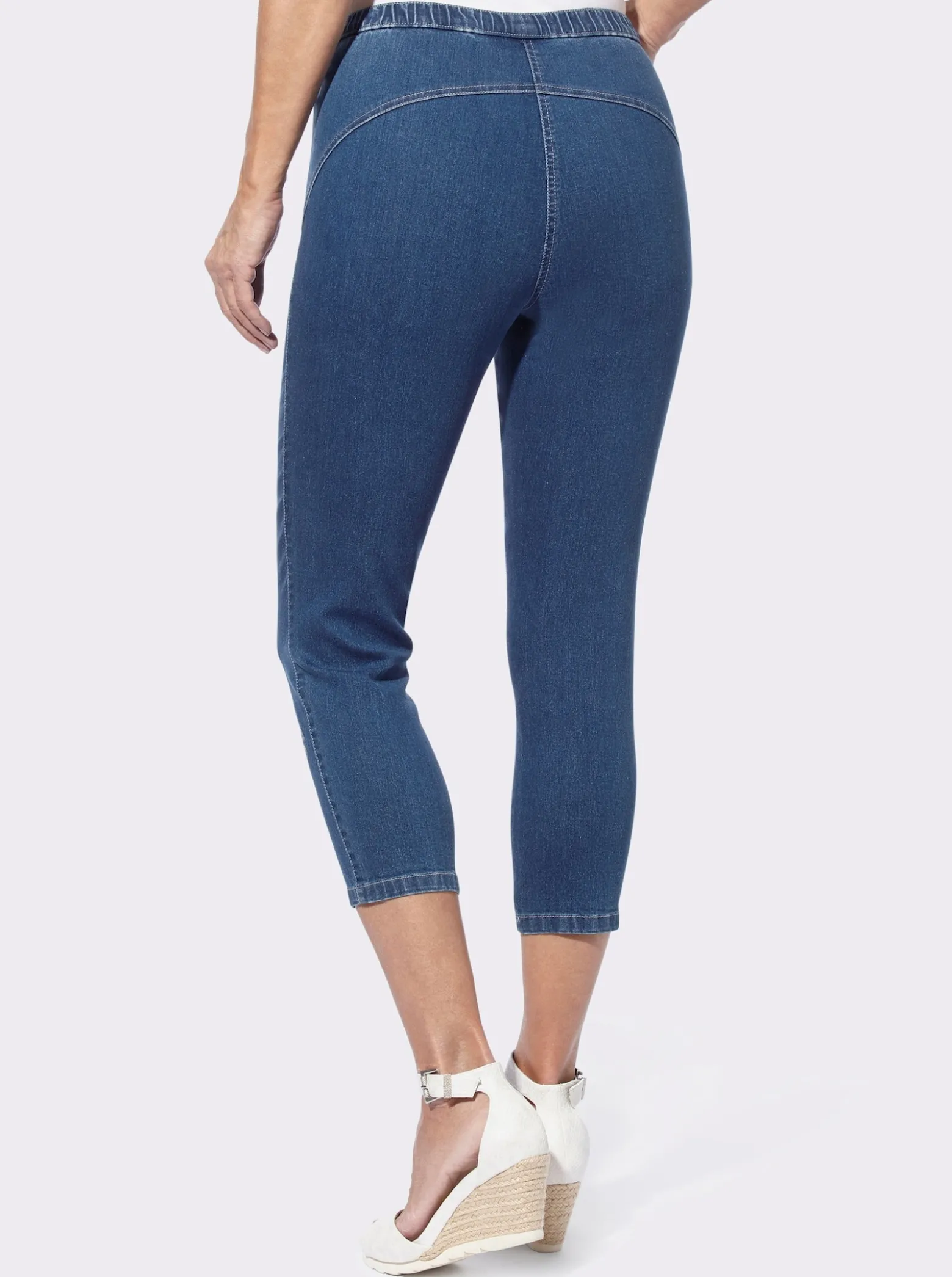 7/8-Jeans mit Trachten-Stickerei