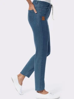 Jeans mit Tunnelzug und Bindeband