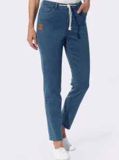 Jeans mit Tunnelzug und Bindeband