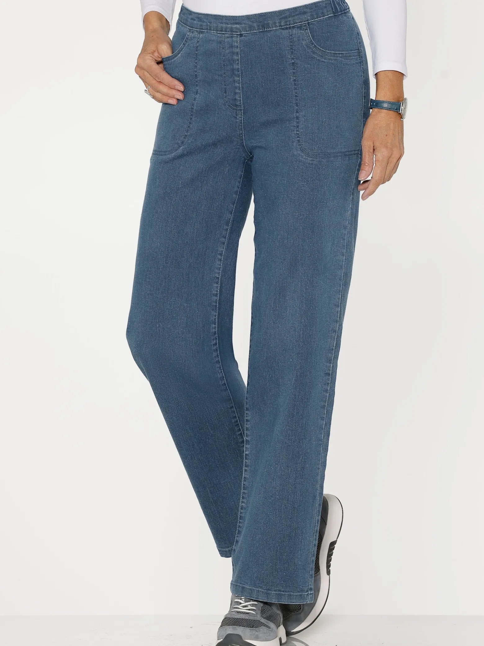 Jeans mit weitem Bein