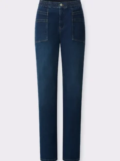 Jeans mit weit geschnittenen Beinen