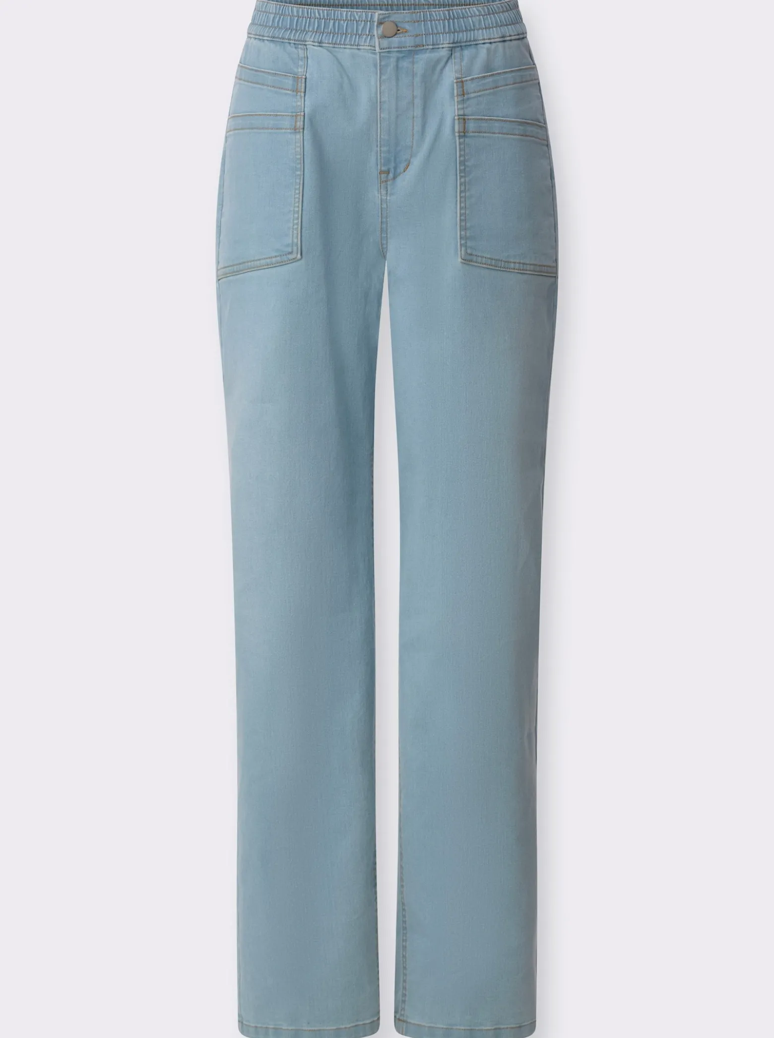 Jeans mit weit geschnittenen Beinen