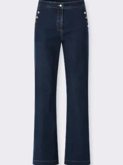 Jeans mit Zierknöpfen