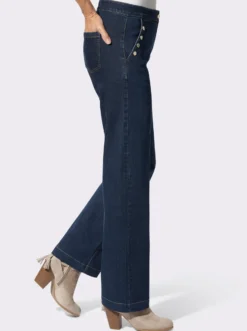 Jeans mit Zierknöpfen