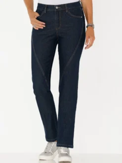 Jeans mit Ziernähten vorne