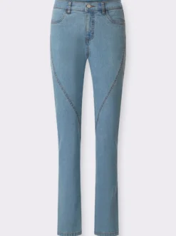Jeans mit Ziernähten vorne