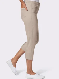 3/4-Jeans mit Zier-Schnürungen