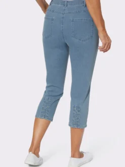 3/4-Jeans mit Zier-Schnürungen