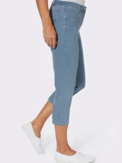 3/4-Jeans mit Zier-Schnürungen