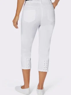 3/4-Jeans mit Zier-Schnürungen