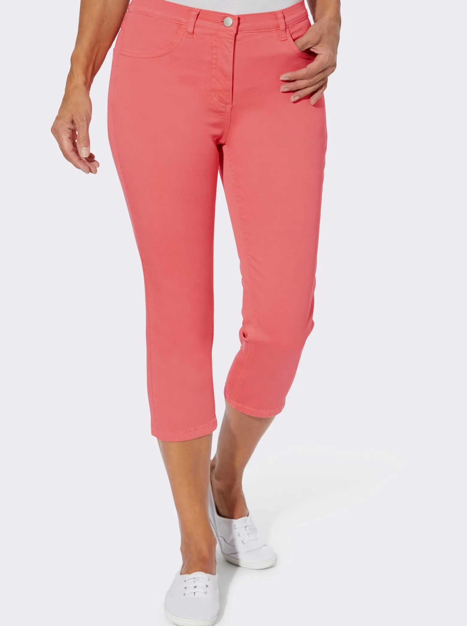 3/4-Jeans mit Zier-Schnürungen
