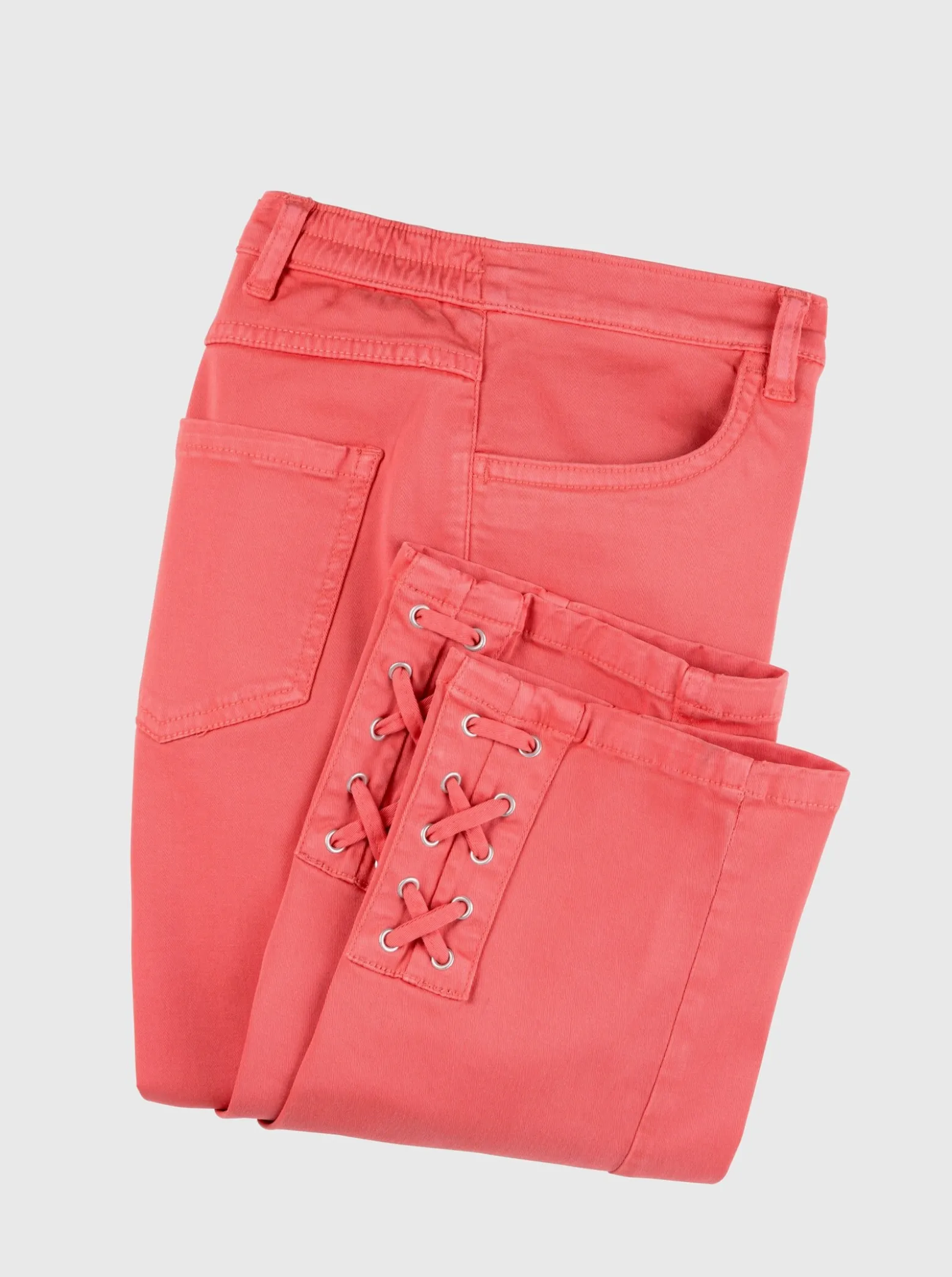 3/4-Jeans mit Zier-Schnürungen
