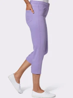 3/4-Jeans mit Zier-Schnürungen