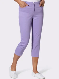 3/4-Jeans mit Zier-Schnürungen