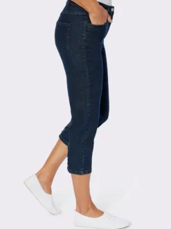 3/4-Jeans mit Zier-Schnürungen