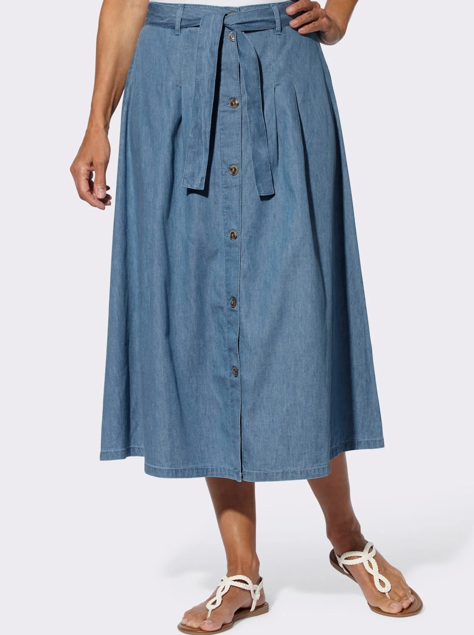 Jeansrock in ausgestellter Form