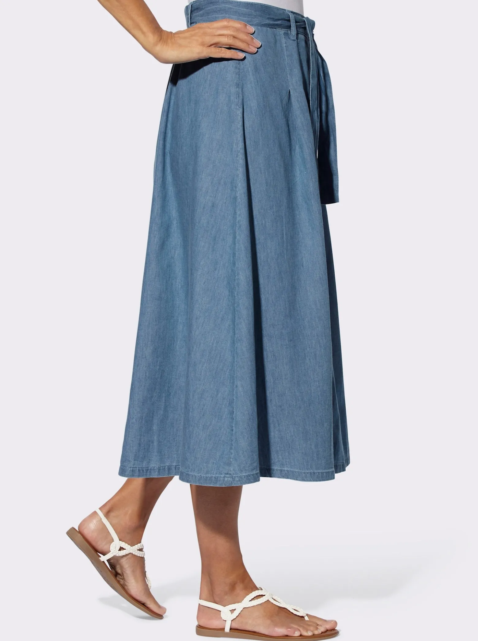 Jeansrock in ausgestellter Form