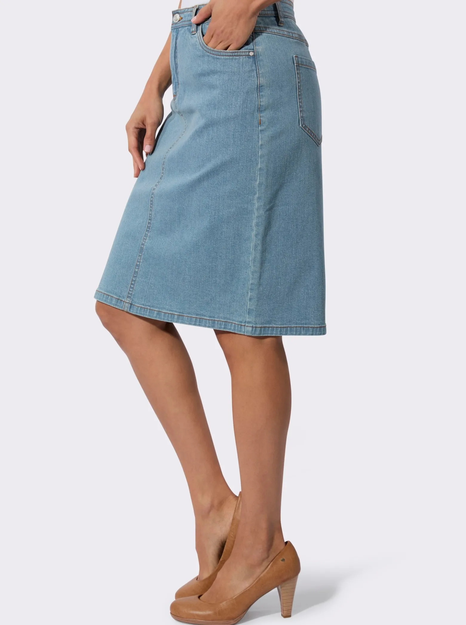 Jeansrock in 5-Pocket-Form