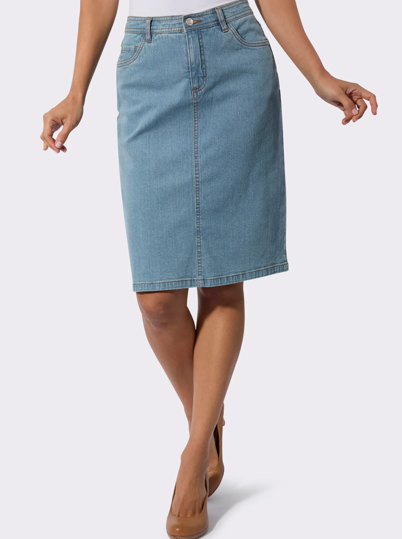 Jeansrock in 5-Pocket-Form