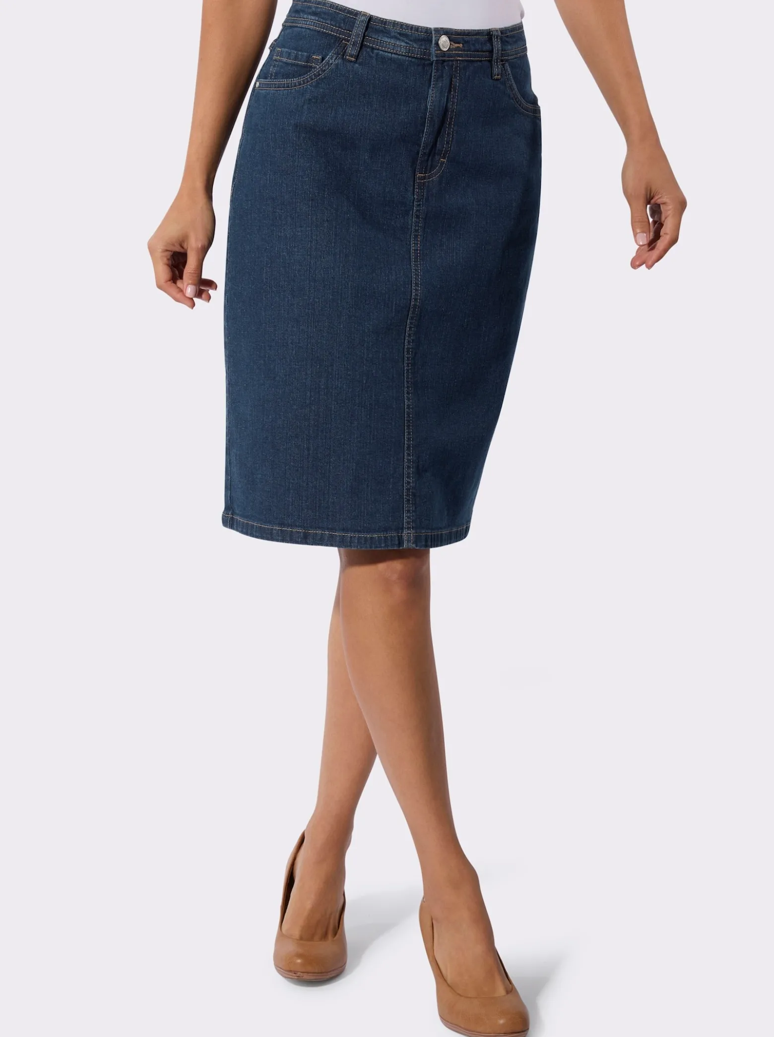 Jeansrock in 5-Pocket-Form