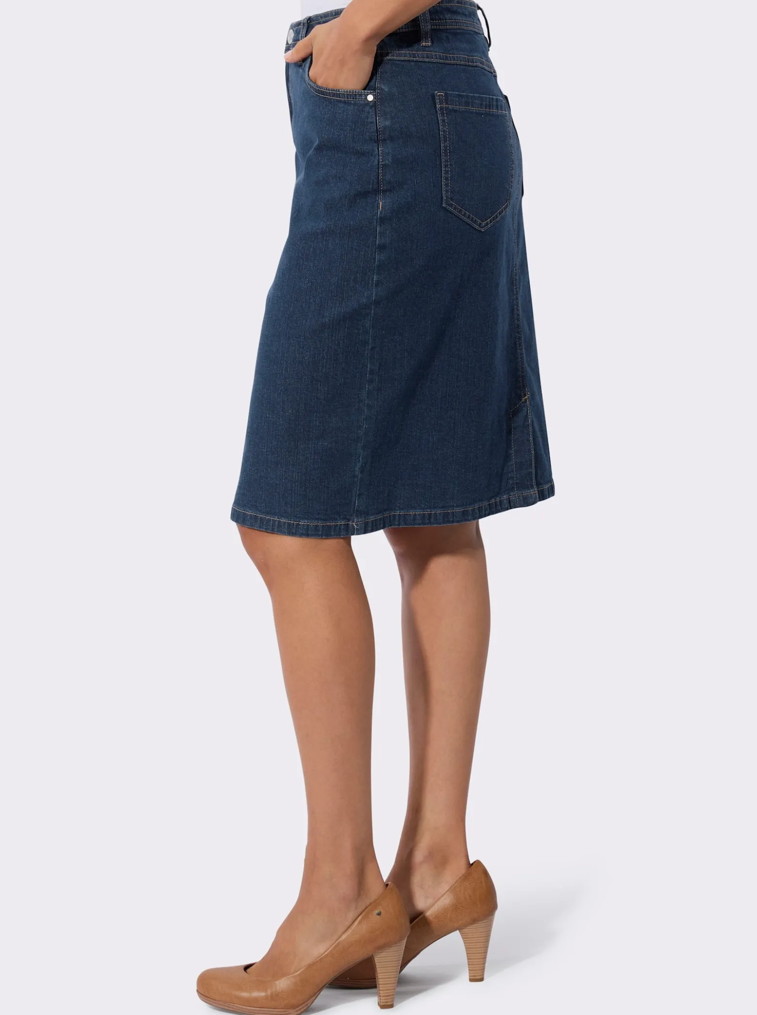 Jeansrock in 5-Pocket-Form
