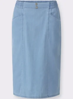 Jeansrock mit dekorativen Knöpfen