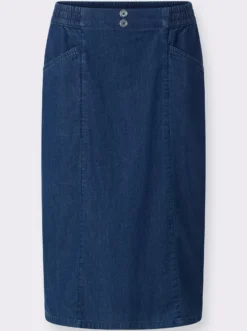 Jeansrock mit dekorativen Knöpfen