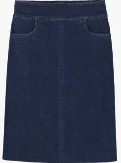 Jeansrock mit hoher Bundpatte
