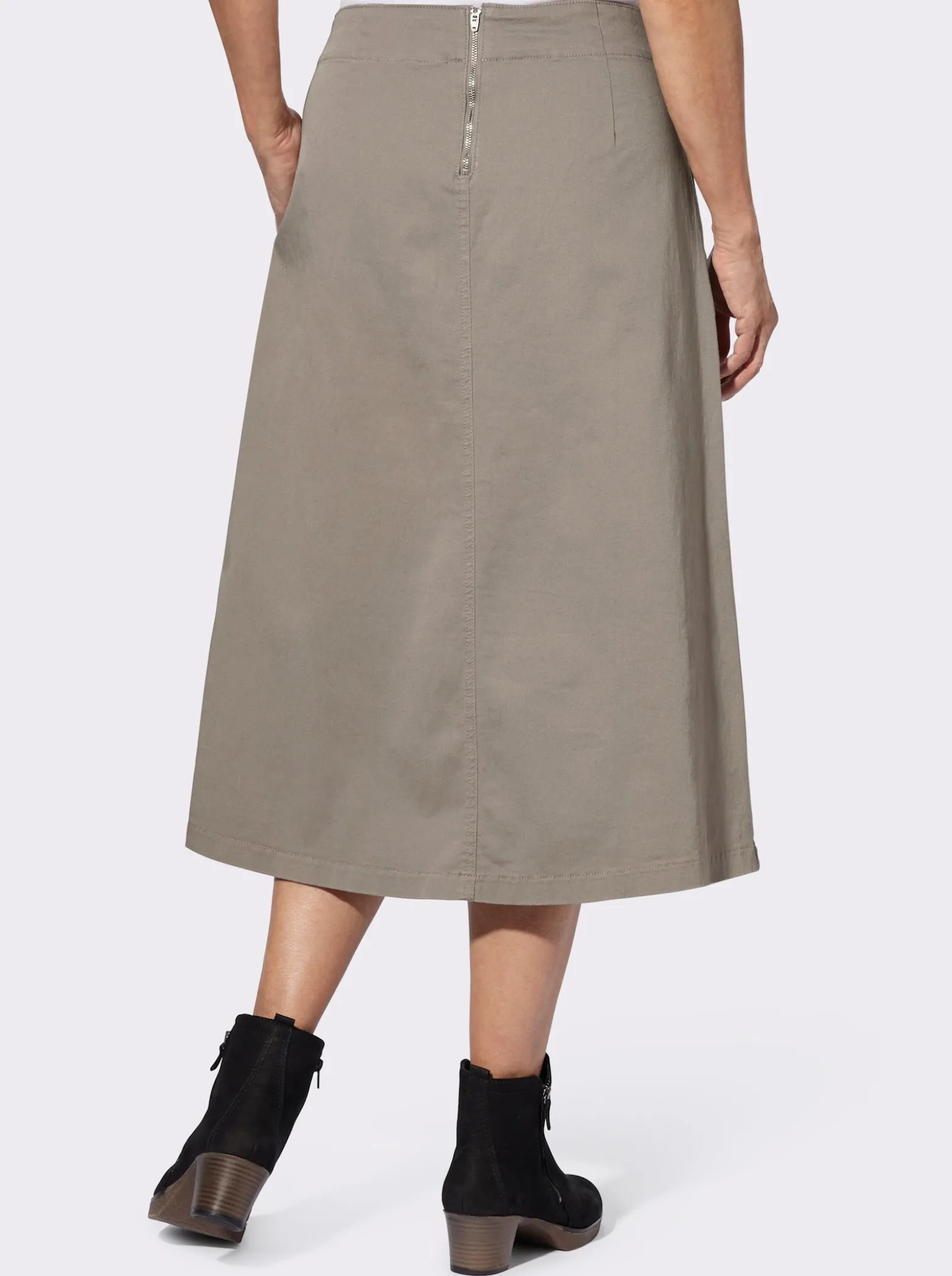 Jeansrock mit imitierter Knopfleiste