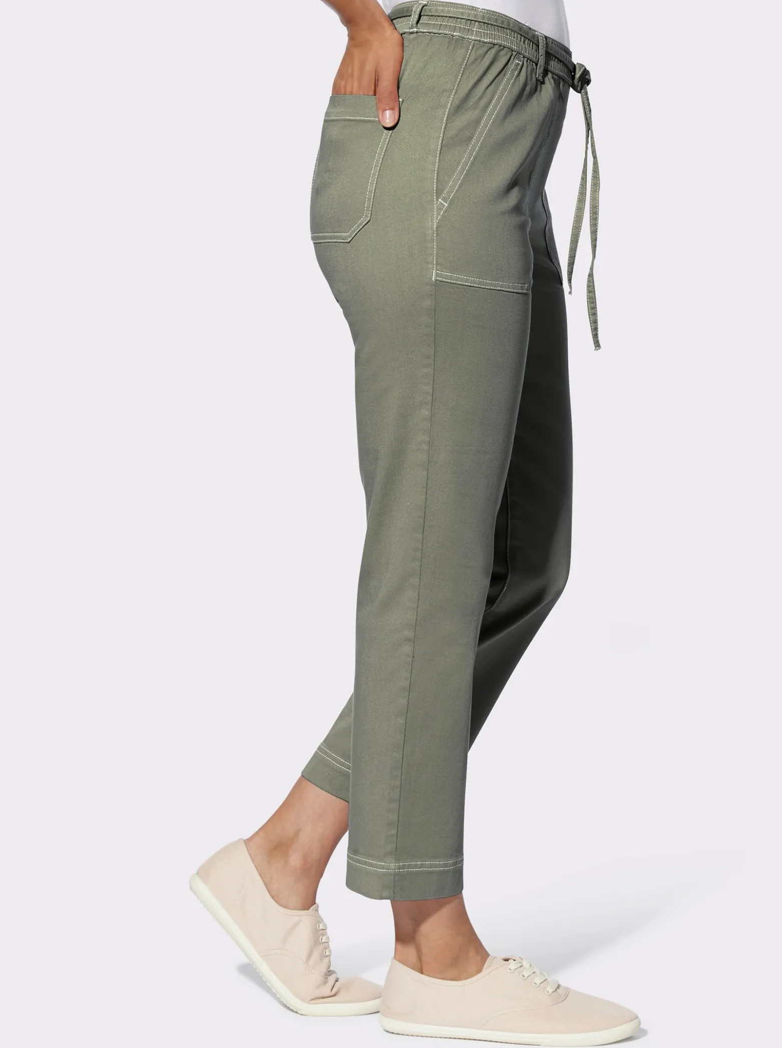 7/8-Jeans Schlupfform, mit Dehnbund