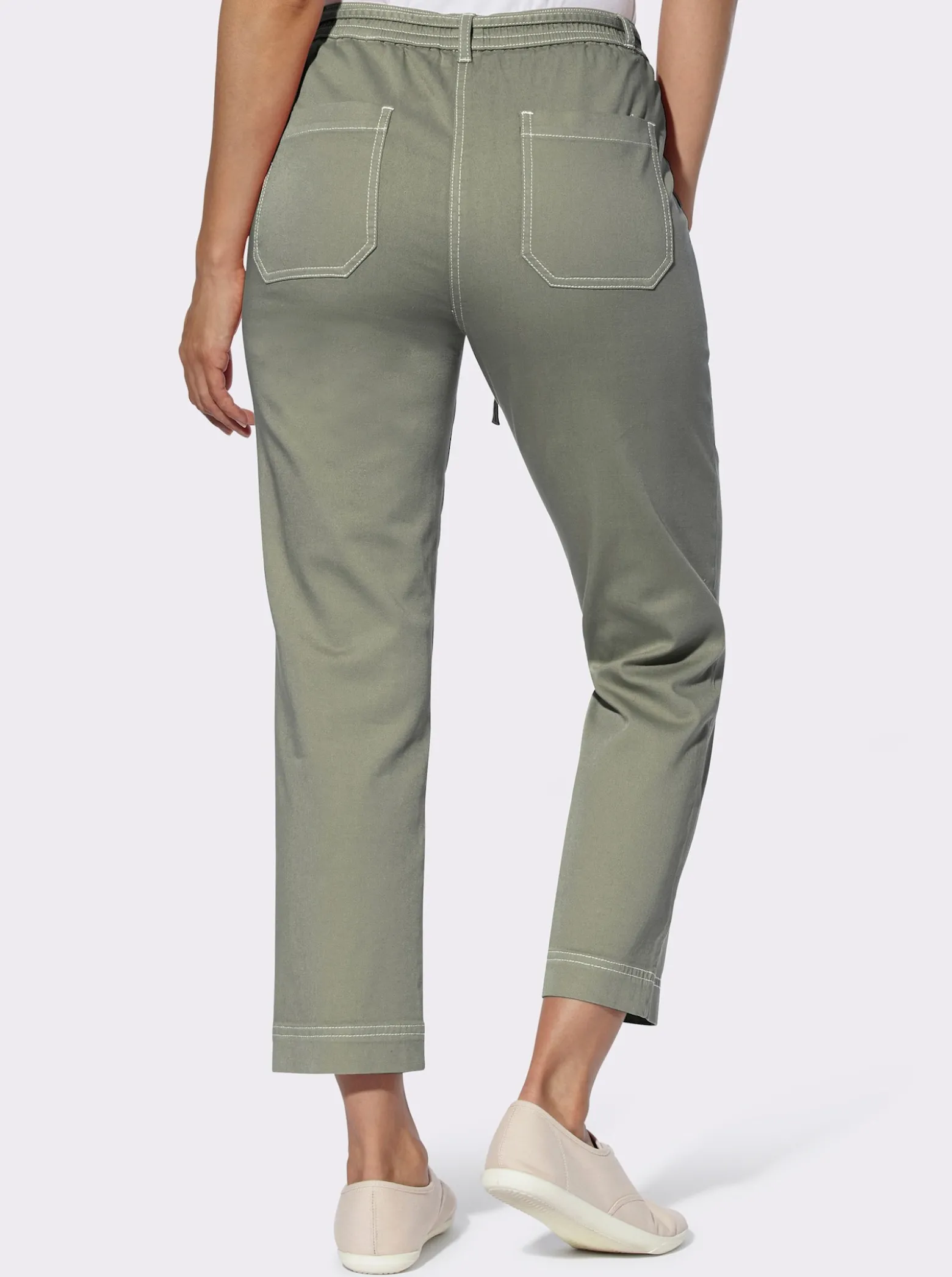 7/8-Jeans Schlupfform, mit Dehnbund