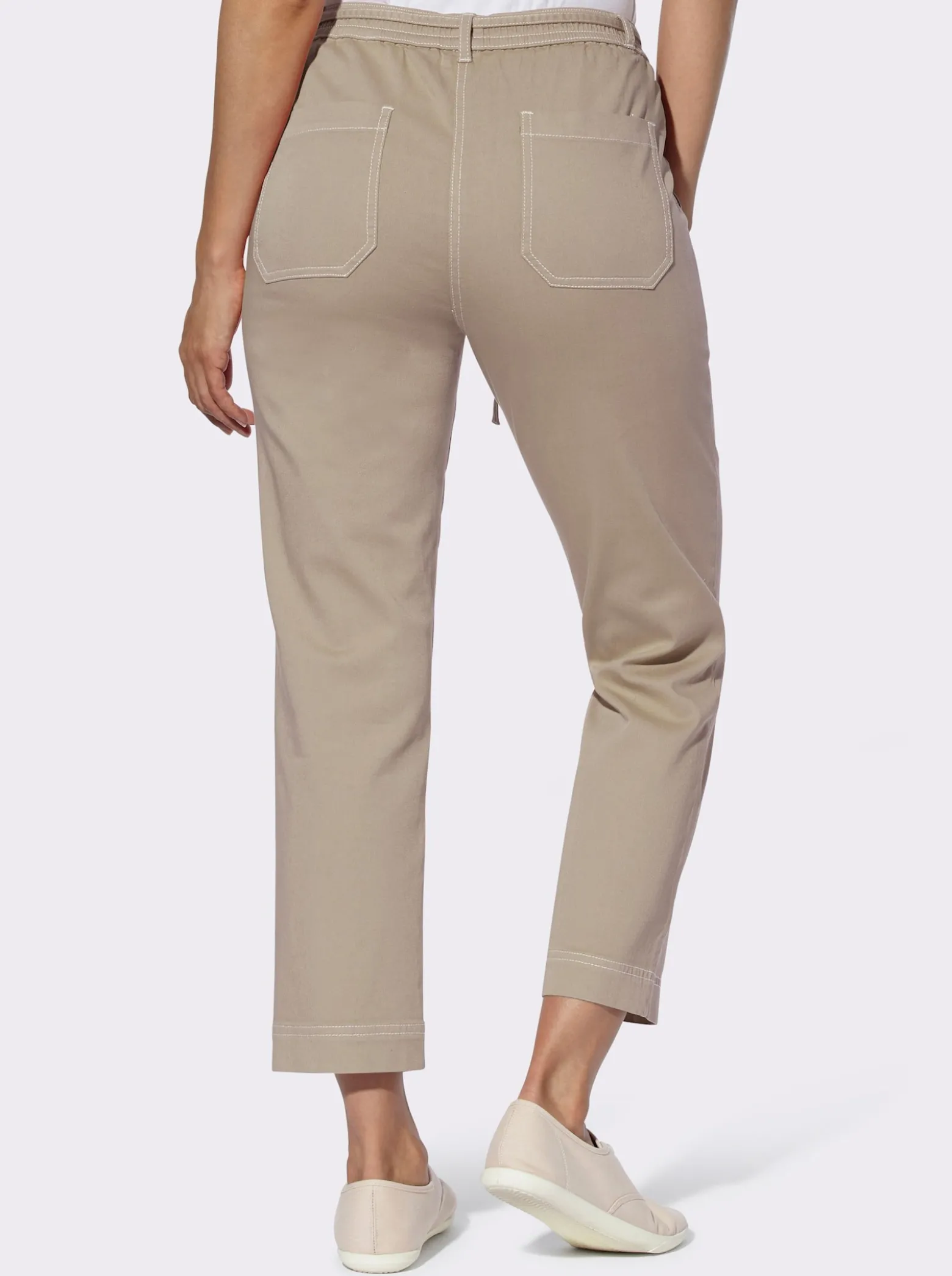7/8-Jeans Schlupfform, mit Dehnbund