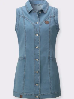 Jeansweste in Longform