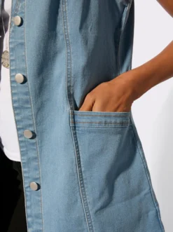 Jeansweste in Longform