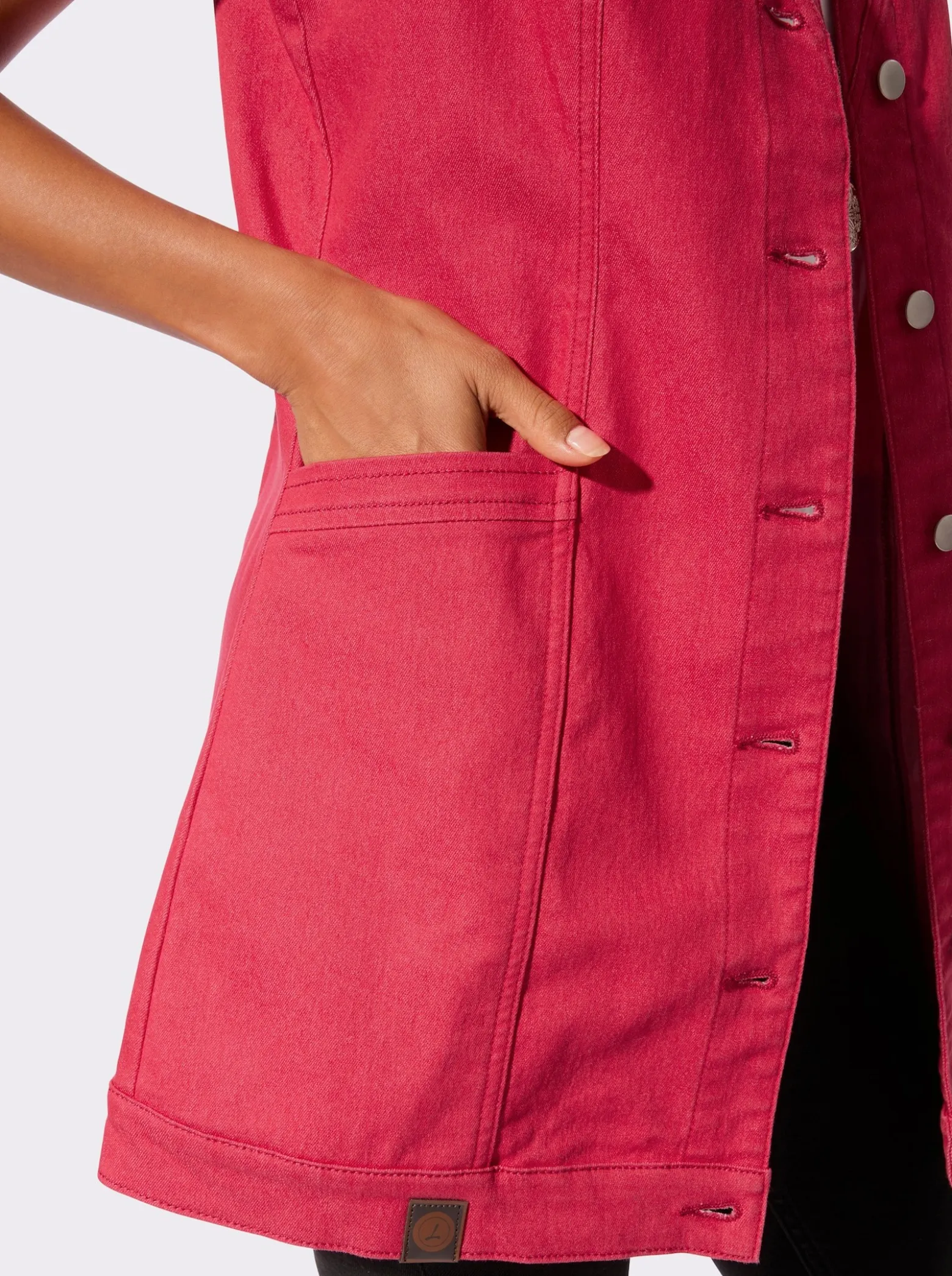 Jeansweste in Longform