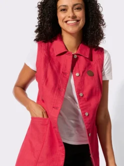 Jeansweste in Longform