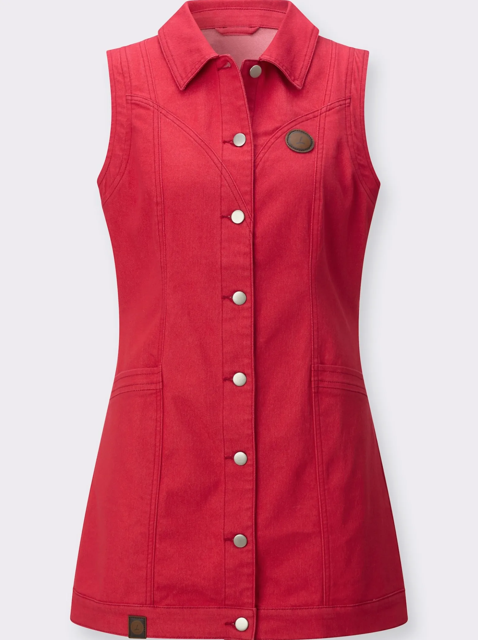 Jeansweste in Longform