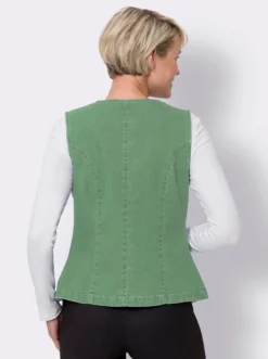 Jeansweste in verkürzter Form