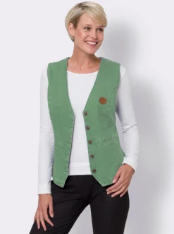 Jeansweste in verkürzter Form