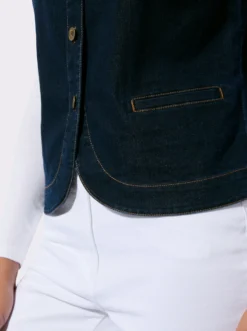 Jeansweste mit Leistentaschen