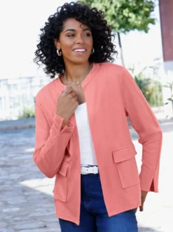 Jerseyblazer mit Brustabnähern