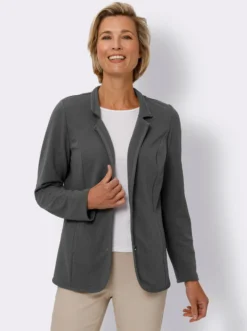 Jerseyblazer mit Stehkragen