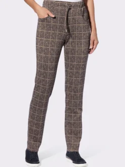 Jerseyhose im Hahnentritt, Jacquard