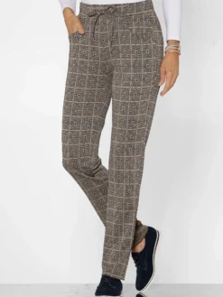 Jerseyhose im Hahnentritt, Jacquard