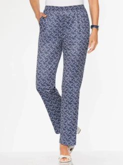 Jerseyhose in floralem Dessin