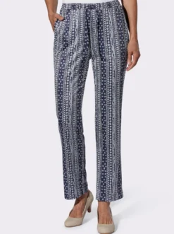 Jerseyhose in floralem Dessin